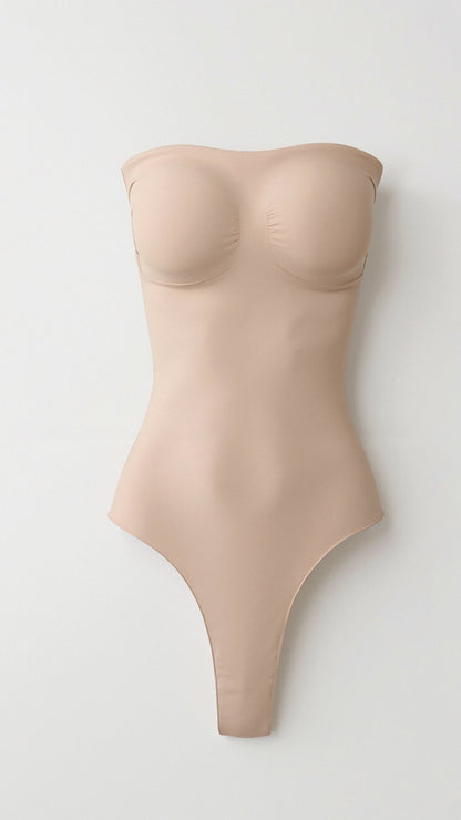 Zijdeachtig naadloos straploos tanga-bodysuit — onzichtbaar onder kleding, comfortabel de hele dag