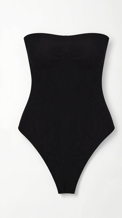 Zijdeachtig naadloos straploos tanga-bodysuit — onzichtbaar onder kleding, comfortabel de hele dag