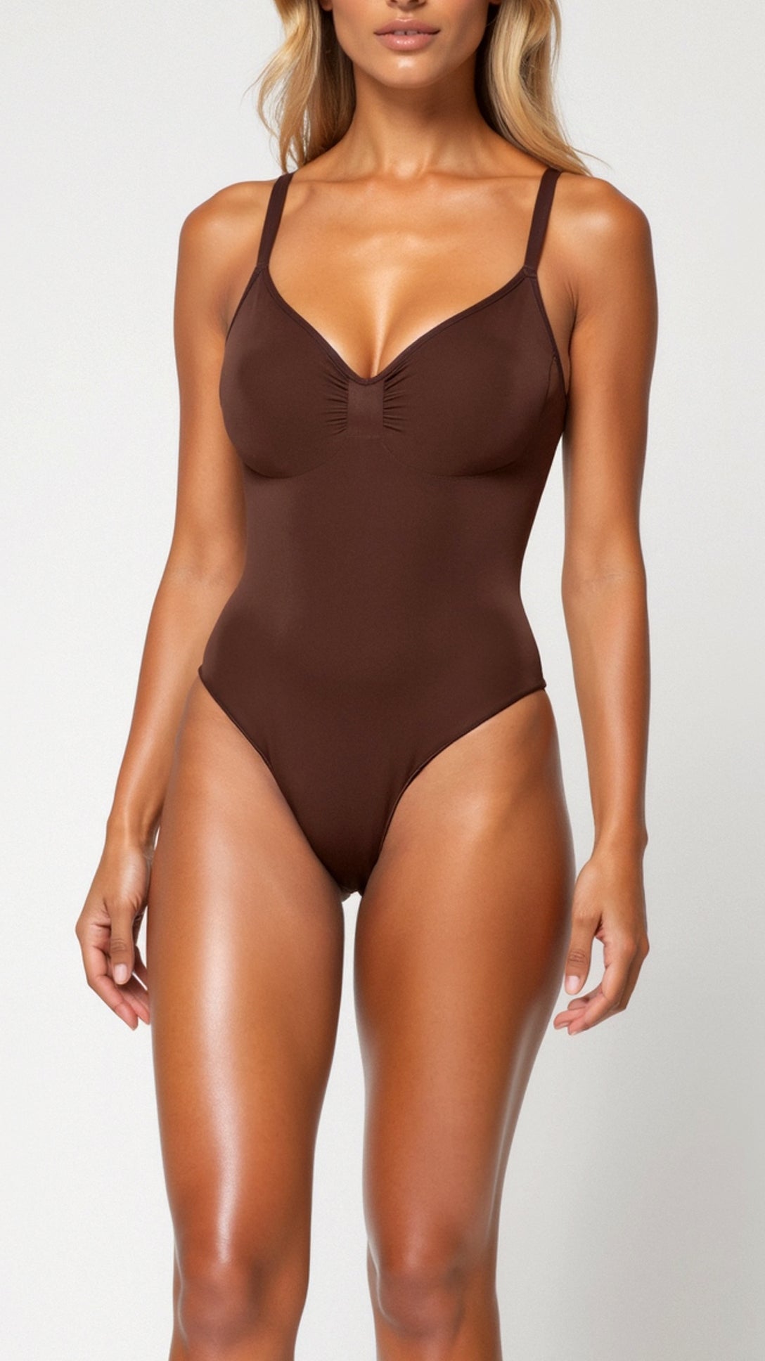 Ultra-zachte naadloze thong-bodysuit