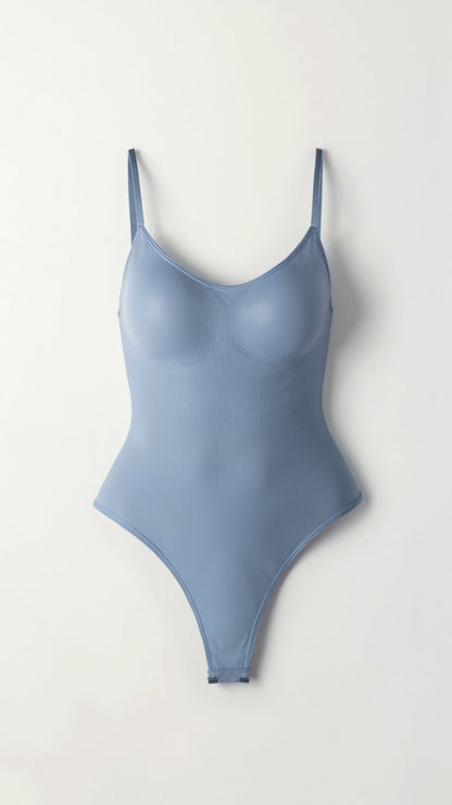Strakke thong-bodysuit - figuurverheffende, rondingenomarmende shapewear