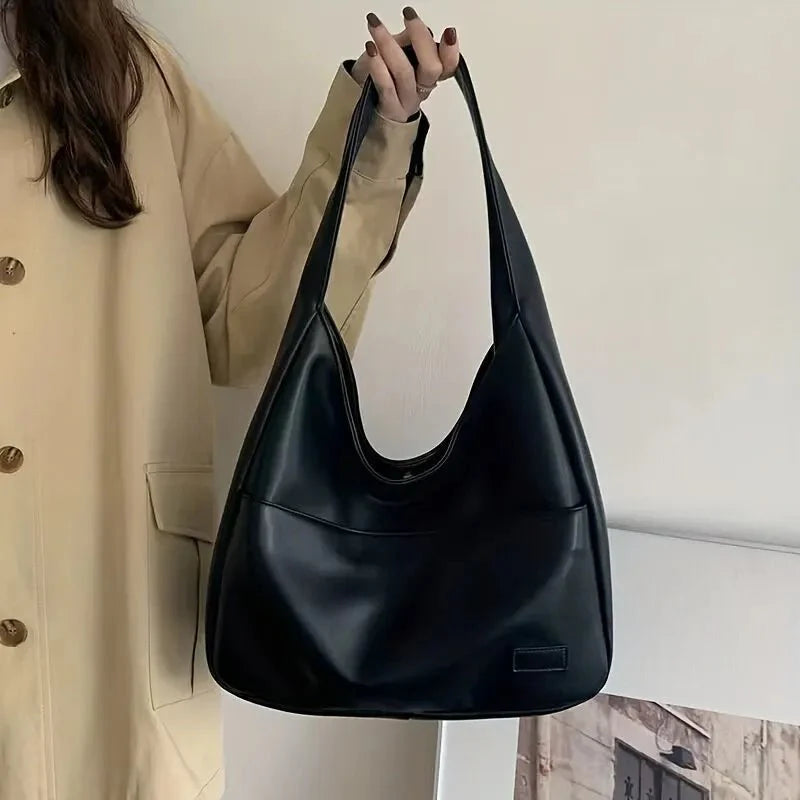 PU-Leren Hobo Tas – Ruime & Stijlvolle Schoudertas voor Werk, School en Dagelijks Gebruik