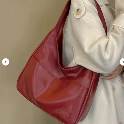 PU-Leren Hobo Tas – Ruime & Stijlvolle Schoudertas voor Werk, School en Dagelijks Gebruik