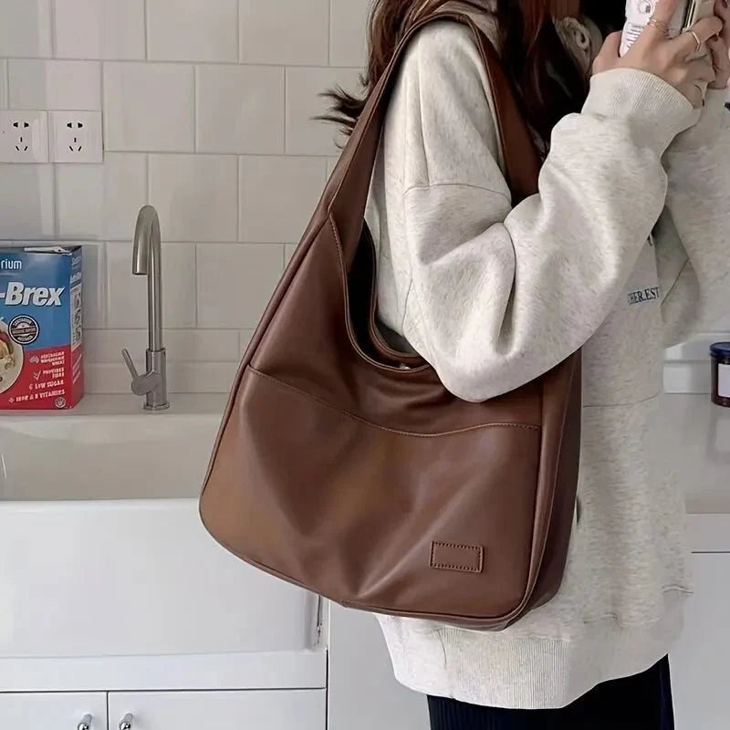 PU-Leren Hobo Tas – Ruime & Stijlvolle Schoudertas voor Werk, School en Dagelijks Gebruik