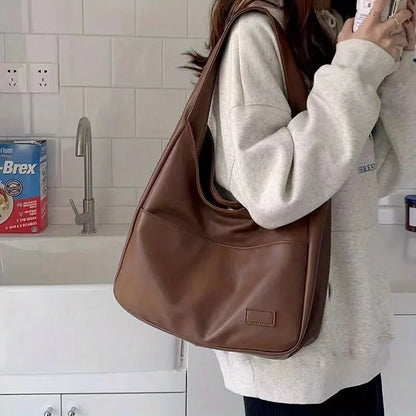 PU-Leren Hobo Tas – Ruime & Stijlvolle Schoudertas voor Werk, School en Dagelijks Gebruik