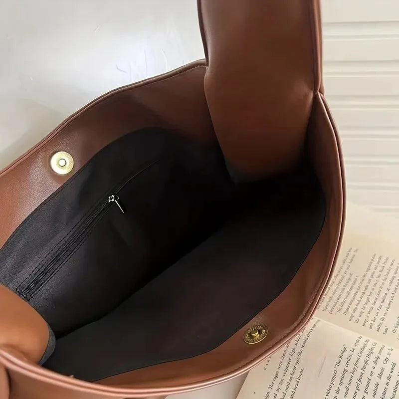 PU-Leren Hobo Tas – Ruime & Stijlvolle Schoudertas voor Werk, School en Dagelijks Gebruik