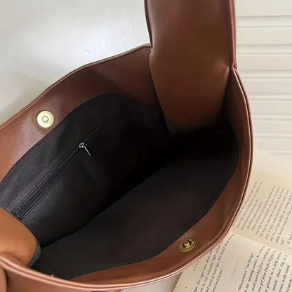 PU-Leren Hobo Tas – Ruime & Stijlvolle Schoudertas voor Werk, School en Dagelijks Gebruik