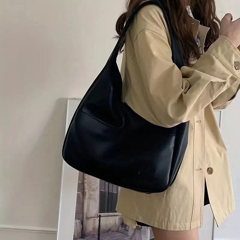 PU-Leren Hobo Tas – Ruime & Stijlvolle Schoudertas voor Werk, School en Dagelijks Gebruik