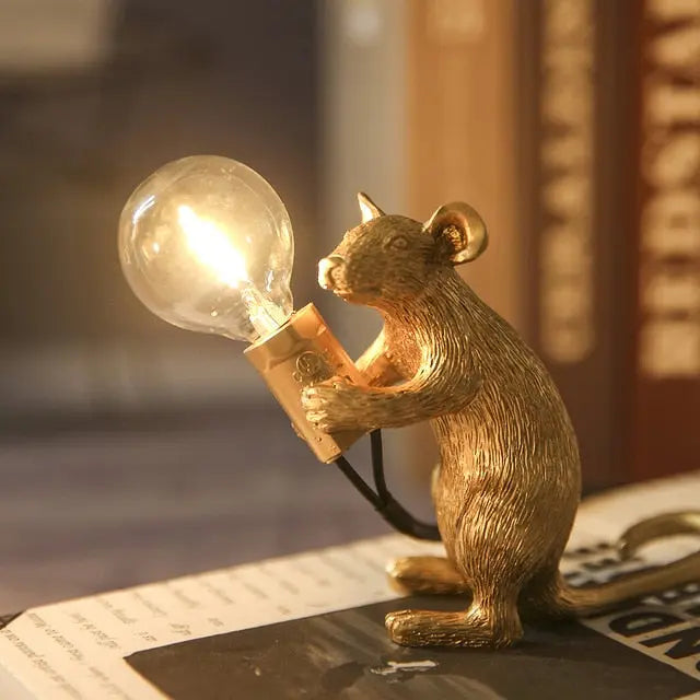 Lumo Mouse Tafellamp – Decoratieve Muislamp met Sculpturale Uitstraling