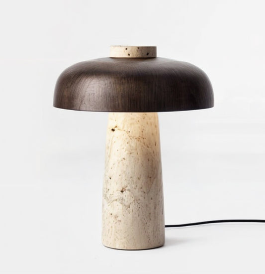Aurelia Stenen Tafellamp – Minimalistische Designlamp met Gladde Marmeren Voet, Zacht Licht & Tijdloos Karakter voor Moderne Interieurs