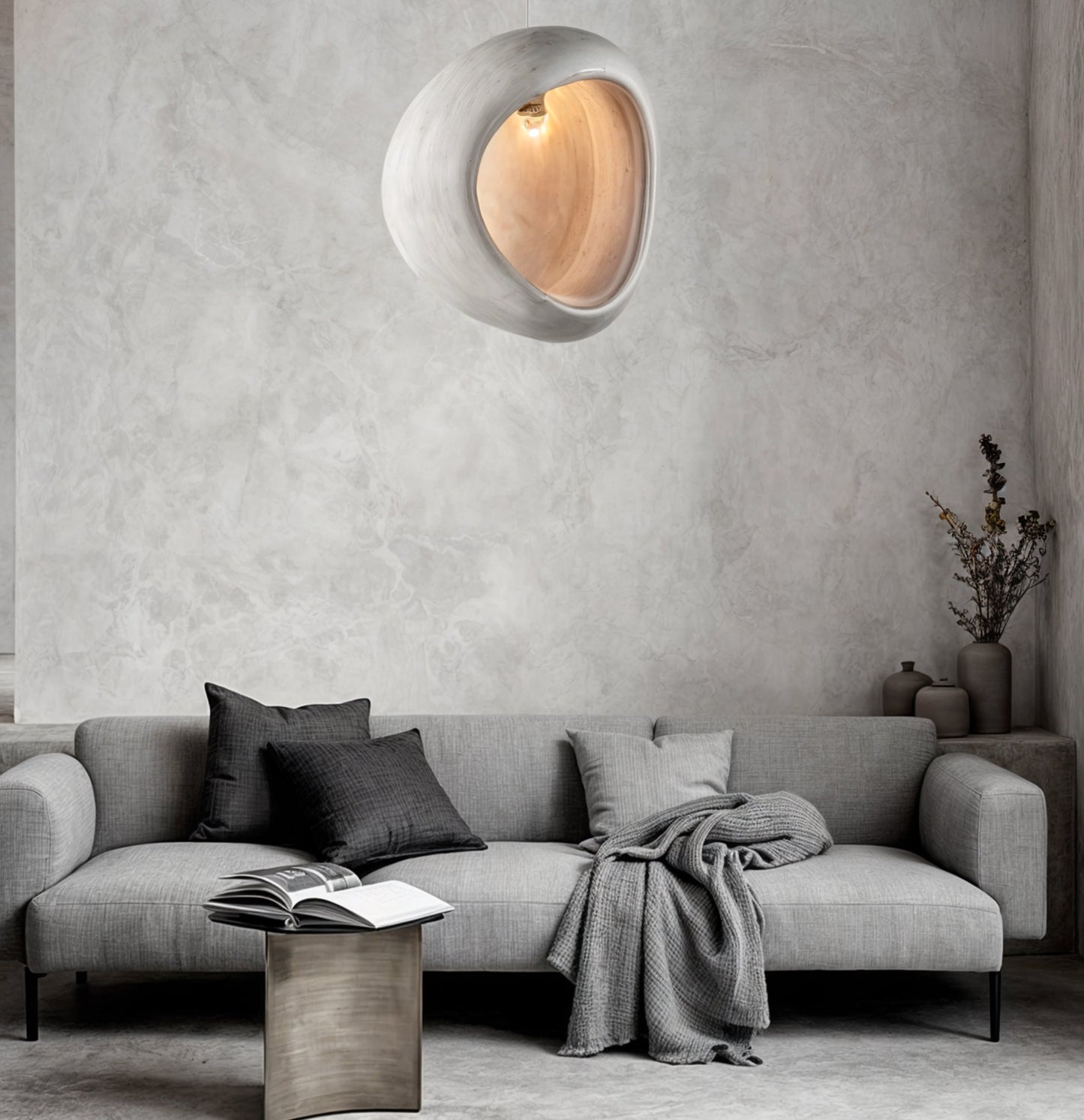 Seren Minimalistische Hars Plafondlamp – Moderne Dimbare Designlamp met Warm Licht voor Sfeervolle en Rustige Interieurs