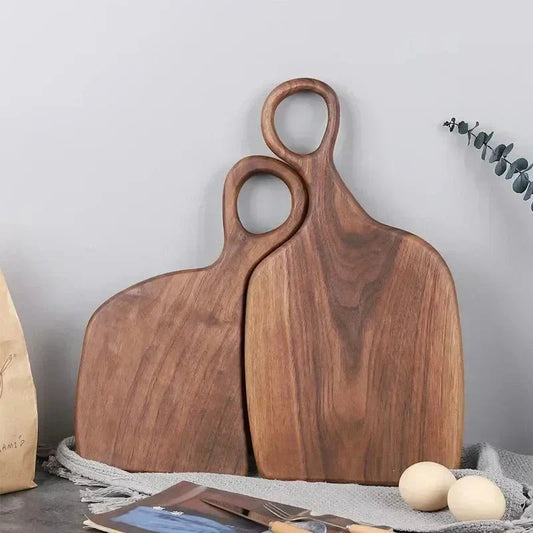 Walnoot Houten Snijplanken Set – 2-Delige Luxe Set van Duurzaam Walnotenhout, Messvriendelijk & Stijlvol voor Snijden en Serveren in de Keuken