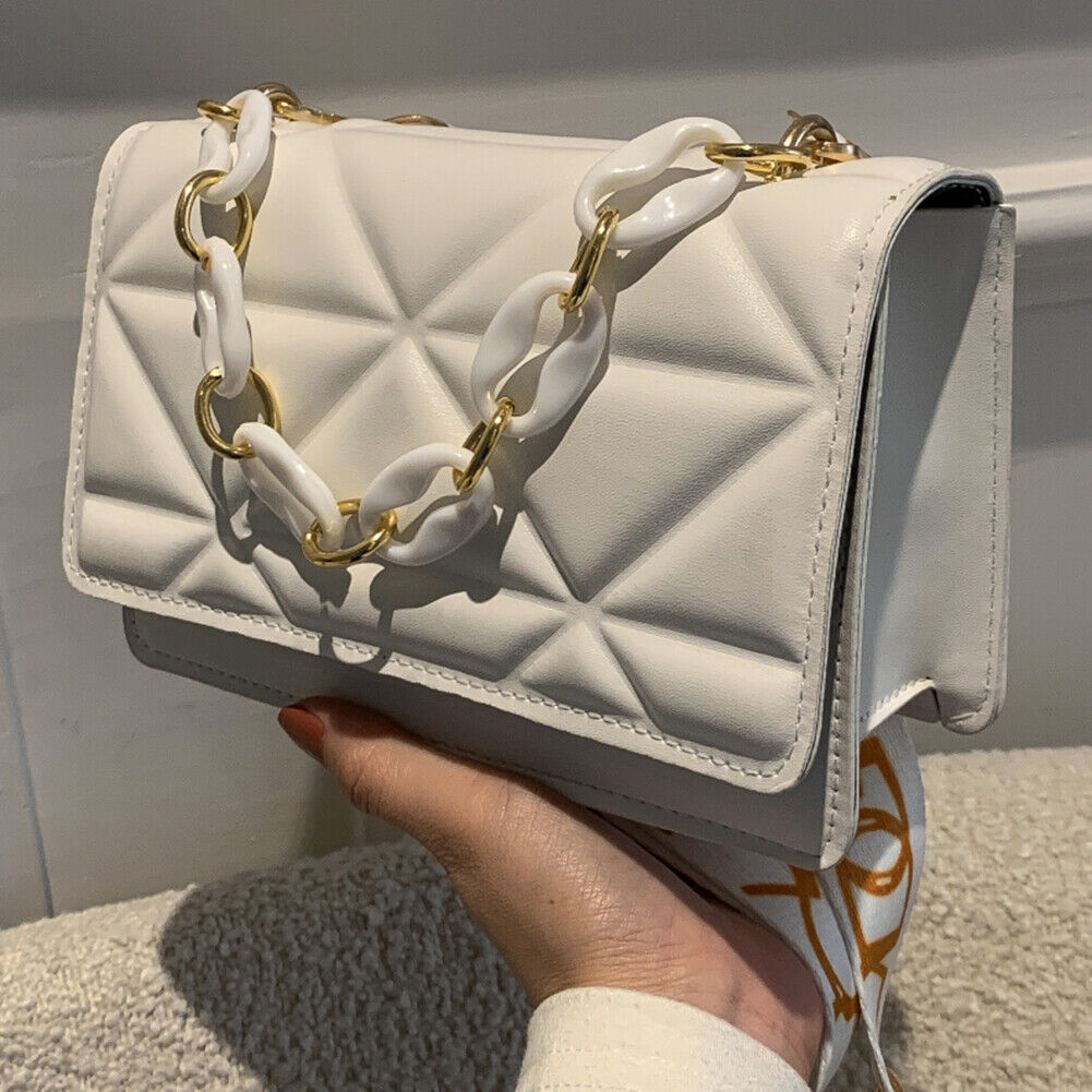 Dames handtas – gewatteerd, met kettingriem, crossbody, stijlvol