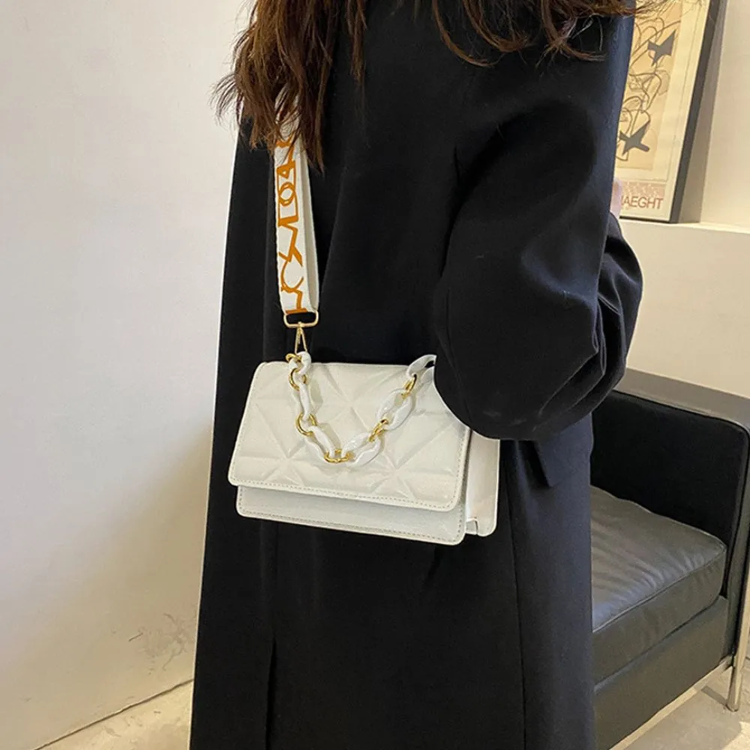 Dames handtas – gewatteerd, met kettingriem, crossbody, stijlvol