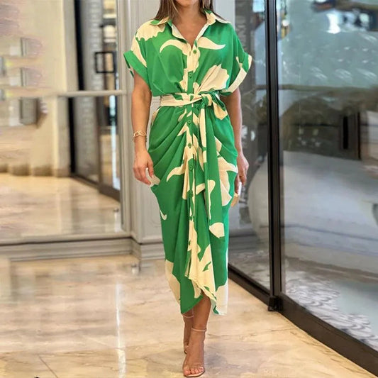 Emma | Elegante Losvallende Damesjurk met Strikdetail 1