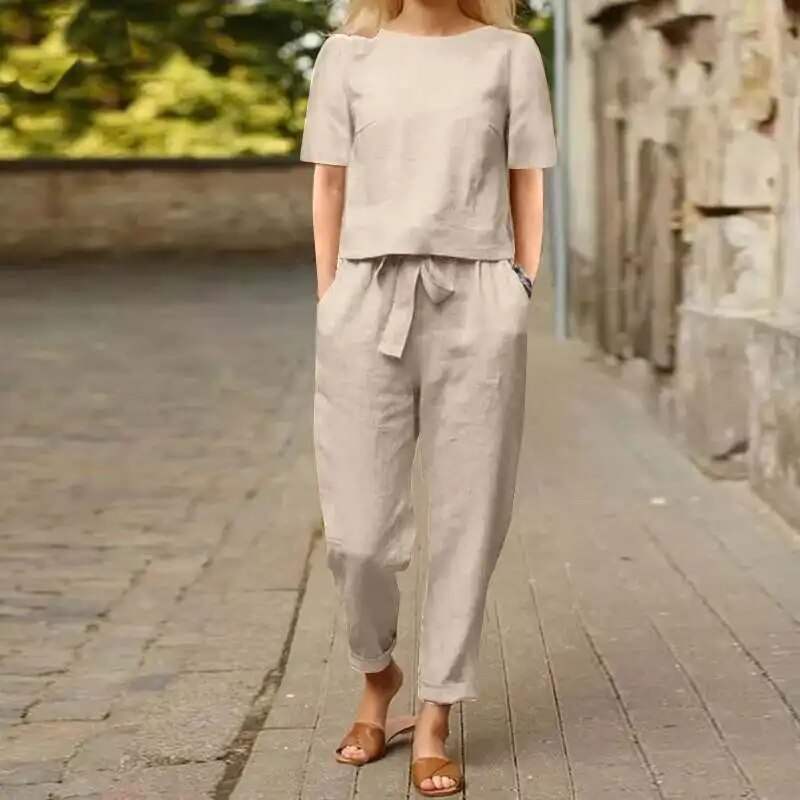 Emma | Casual Chic Jumpsuit van Polyester en Katoen 2