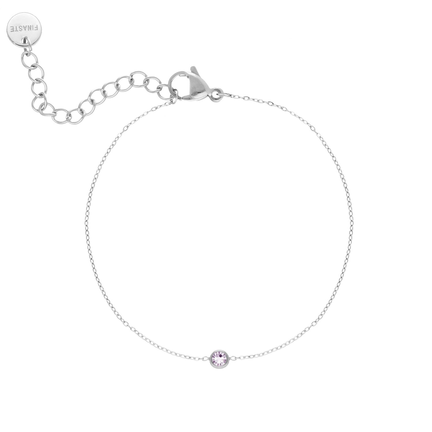 Geboortesteen Armband – Verstelbare Armband van Verguld 925 Sterling Zilver in Goud of Zilver | 12 Symbolische Steenkleuren per Geboortemaand | Luxe Verpakking